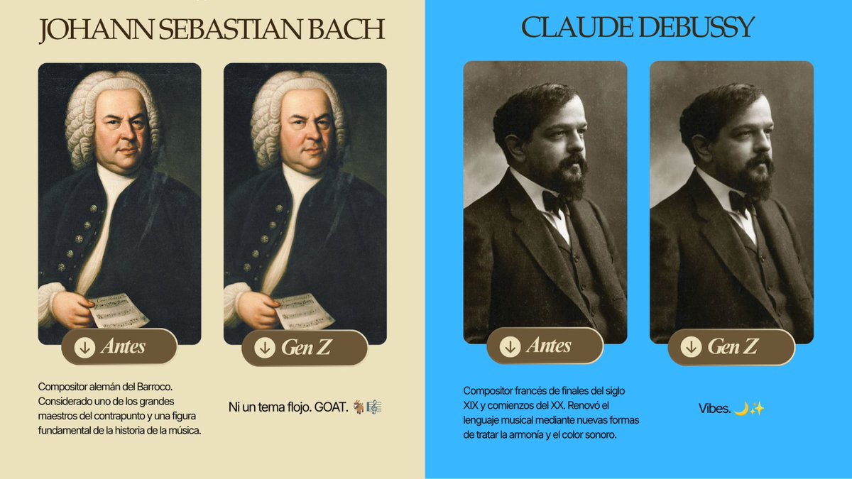 radioclasica's tweet photo. Según nuestras estadísticas en redes sociales, el público de entre 18 y 30 años representa apenas un 5 % de nuestros seguidores.

Así que hemos pensado: si la Generación Z no viene a nosotros… quizá tengamos que acercarnos un poco más a sus códigos. 👀😜

¿Con cuál te quedas?👇 https://t.co/C9sW21M5di