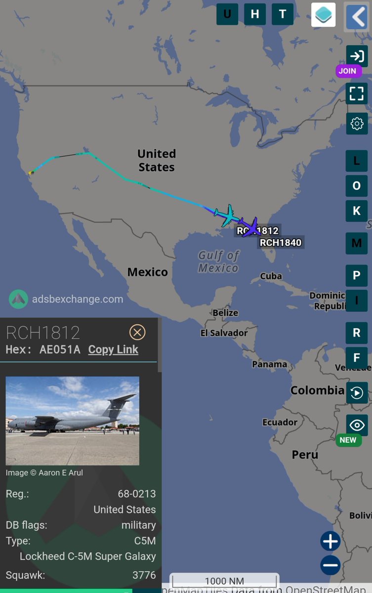 sipjack1776's tweet photo. C-5M Super Galaxy 2x out of Travis en-route to Canaveral.
#AE051A/68-0213/RCH1812
#AE0587/87-0042/RCH1840
@Borrowed7Time https://t.co/vIoNUzC5D9