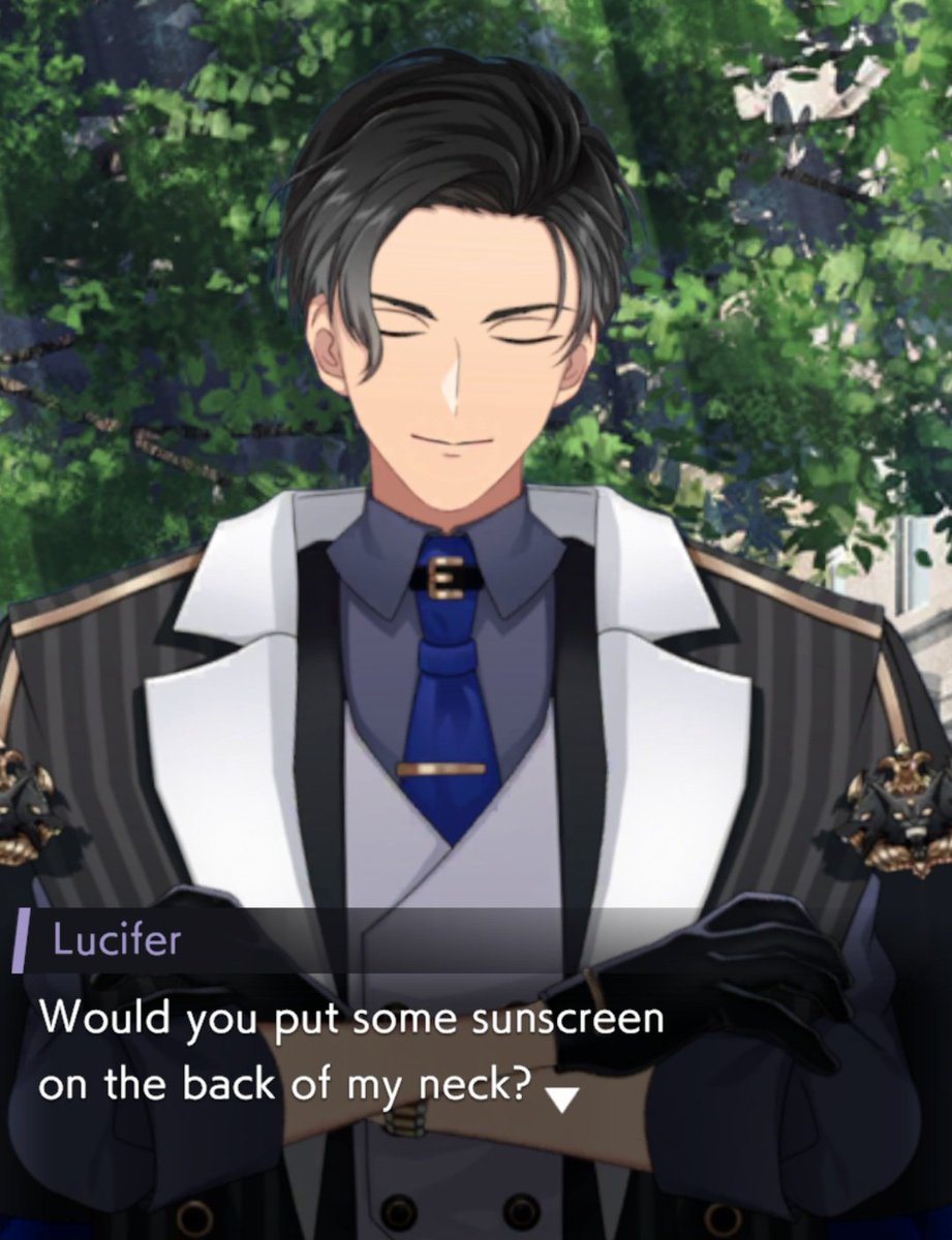 kyuu_bun's tweet photo. I like that they kept the detail that Lucifer has the flexibility of a grandpa and can't reach the back of his neck https://t.co/qZZ4msXzhM