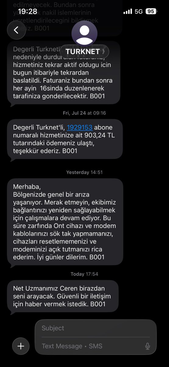 duvalll012's tweet photo. @TurkNetDestek Galiba en kötü desteklerden birisiniz ya 20 saat önce birazdan arıyacağız diye sms atıyorsunuz ne arama var ne  yazdıklarıma cevap var hizmet verin https://t.co/yviuOtzYnn