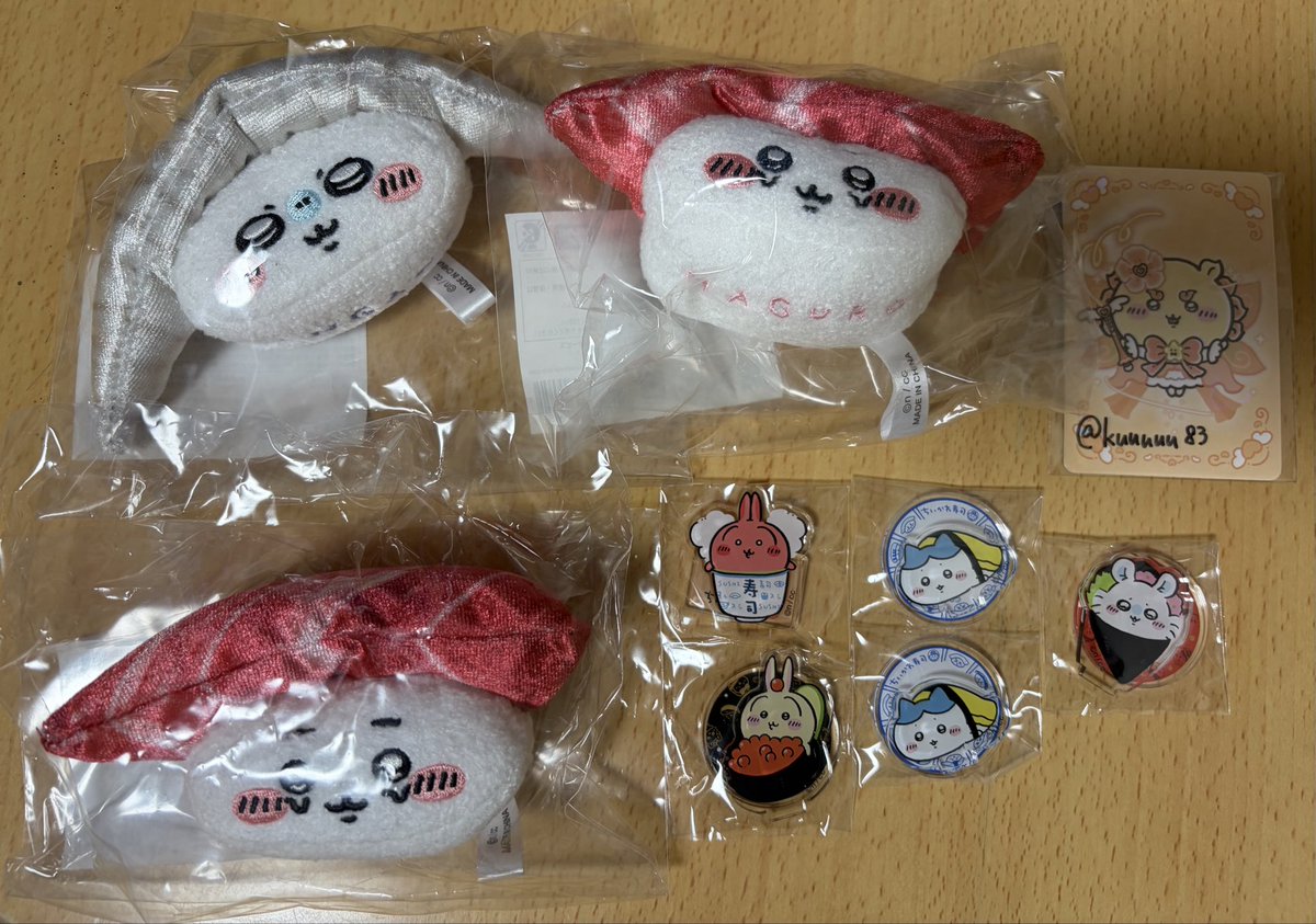 kuuuuu83's tweet photo. 【譲渡】ちいかわ まじかるちいかわ ちいかわレストラン たこいかくじ お寿司になっちゃったくじ ぬいぐるみ おかおポーチ シーサー祭り ガチャガチャ

譲：画像1〜8
求：定価＋送料(＋フリマサイト手数料)

詳細リプ欄記載しております。
リプ、DMにてお気軽にお声掛けください◎ https://t.co/KibwnFJwVy