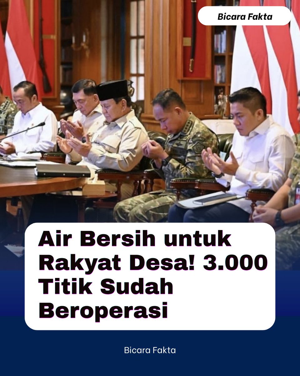 tak_gendon9's tweet photo. Air Bersih untuk Rakyat Desa! 3.000 Titik Sudah Beroperasi

Banyak saudara kita yg selama ini kesulitan air bersih.
Kini TNI hadir membangun 3.000 titik air di desa dalam delapan bulan pertama 2026.

#jagaindonesia #kamibersamapresiden #AirBersihUntukRakyat #InfrastrukturMerata https://t.co/s8DlDVOESB