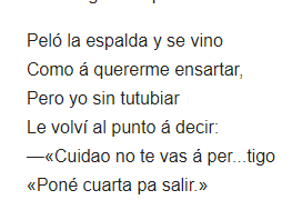 Hjg984's tweet photo. @c_decoqueta @brezhneviano Jamás la escuché. Pero leí que a eso alude el verso del Martín Fierro "cuidao no te vas a pér... tigo" https://t.co/HpYIK1QHbx