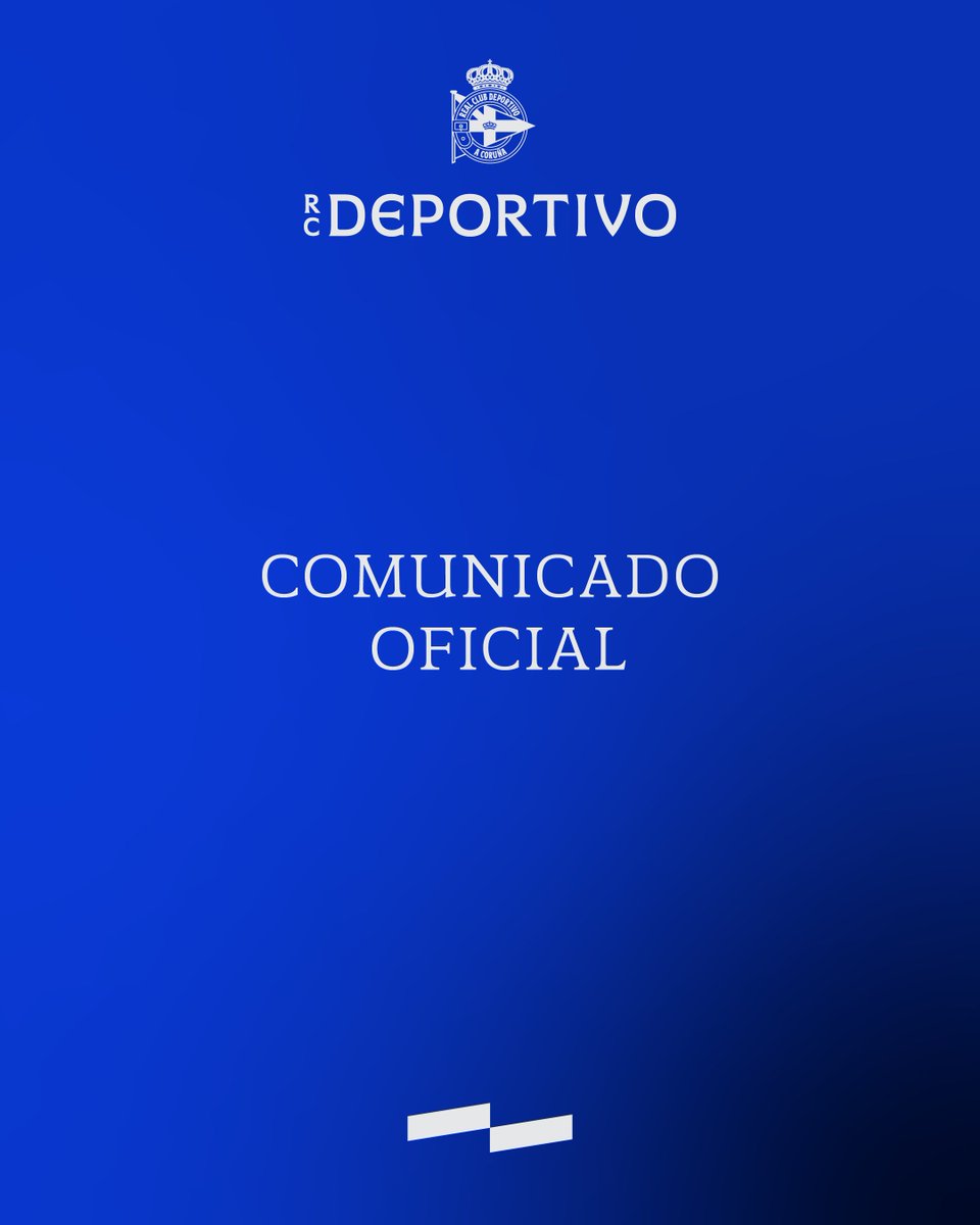 RCDeportivo's tweet photo. Comunicado oficial do RC Deportivo. 

🔗 https://t.co/TUAB4W8KTX https://t.co/KyNoiKnnHi