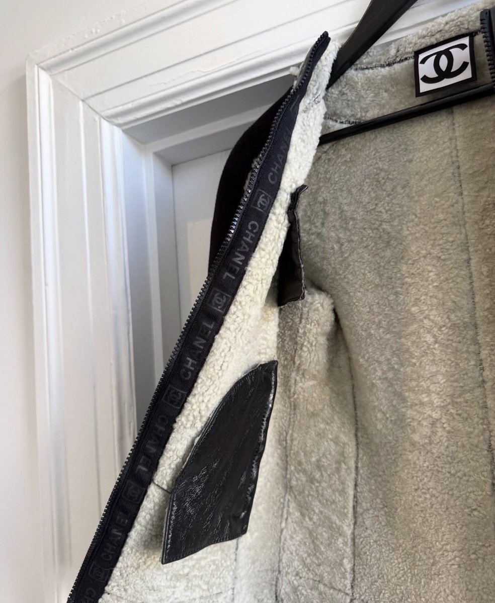 theattractmag's tweet photo. chanel fw08 shearling hooded jacket https://t.co/f0rpc0XQ81