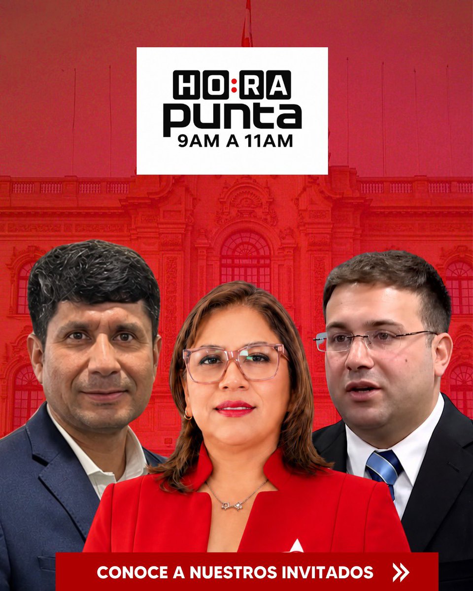 Bethel_Noticias's tweet photo. Hoy viernes 14 de agosto, en Hora Punta, acompáñanos en un análisis especial sobre la coyuntura política nacional y los temas que marcan la agenda del país.
Conoce a nuestros invitados:
* Mónica Yaya
* Alejandro Martorell
* Daniel Armas
🎙️ Conéctate a Bethel Radio y a nuestras redes sociales.
⏰ 9:00 A.M.
📺 https://t.co/98gAOcm2lC
📲 Síguenos en nuestras redes sociales y en YouTube.
#BethelNoticias #HoraPunta #PolíticaPeruana #Perú