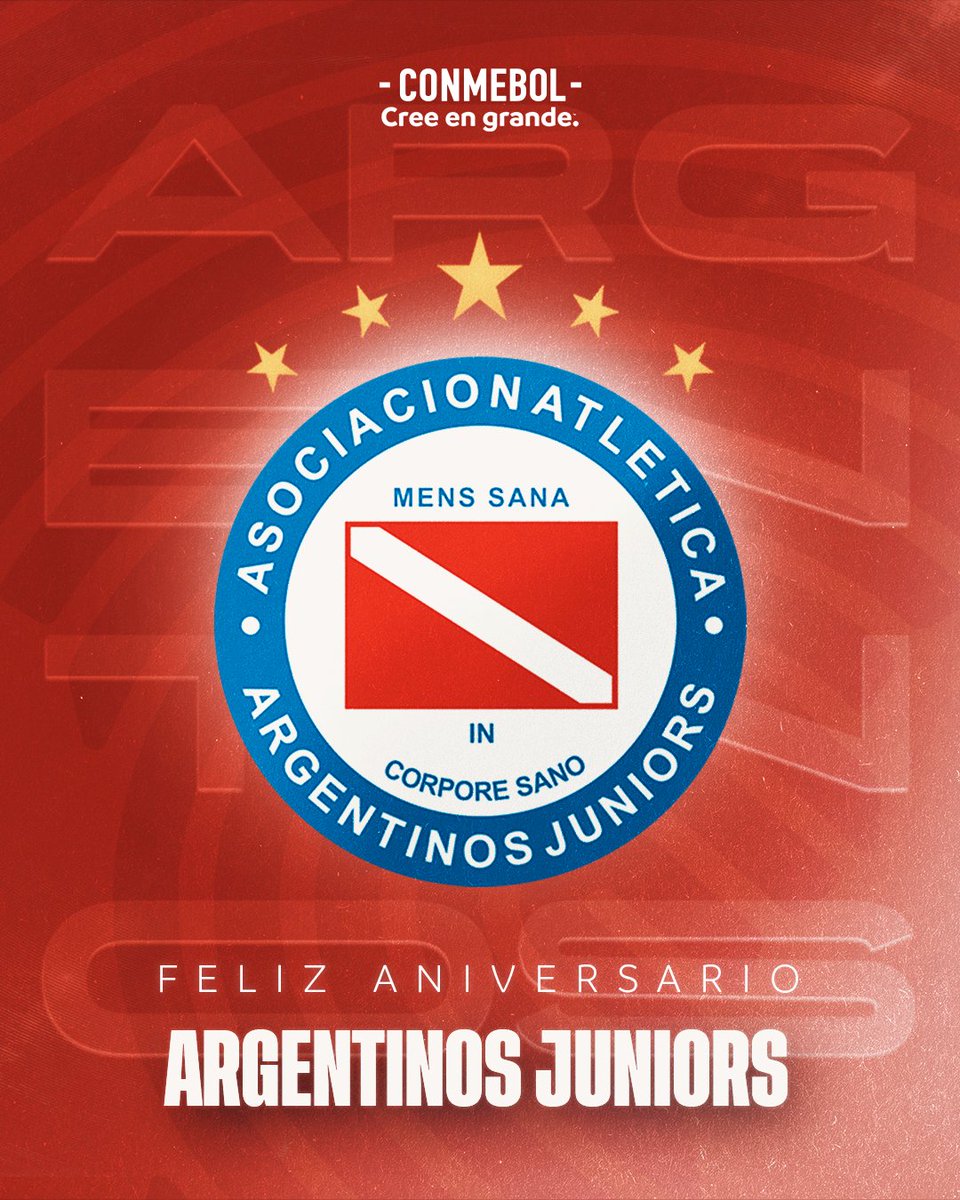 CONMEBOL's tweet photo. ¡Feliz aniversario, @AAAJoficial! 👏🎂 https://t.co/kpEdGV5X6z