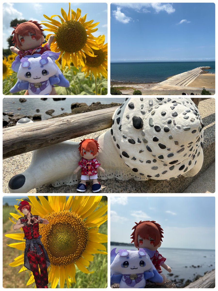 Usg3412's tweet photo. 大分の長崎鼻辺りに行って来た👍
ひまわり畑綺麗だった🌻✨️
しかし暑くて長居しきらんやった😫☀️
顔と腕真っ赤になってるわ笑
砂浜と繋がってるから海も見れて最高✌️
美味しい物食べて小規模チームラボ見て最後は海岸でチル☺️
夕日が綺麗な海岸で有名らしいけど日没まで待てなくて帰宅🥺 https://t.co/t5u5IOxCaJ