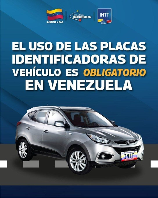 InttContigo's tweet photo. #Atención| Se informa que los vehículos deben portar sus Placas Identificadoras de manera obligatoria. https://t.co/soWNBT2eKl