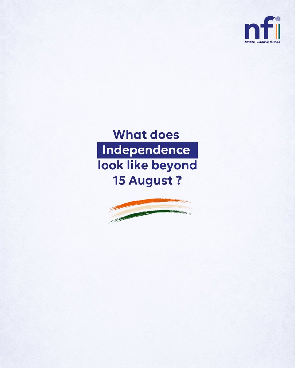 NFI_India's tweet photo. 1/6
What does Independence look like beyond 15 August?
Perhaps, it looks like people. #IndependenceDay #BuildingTogether https://t.co/srFIknGltZ