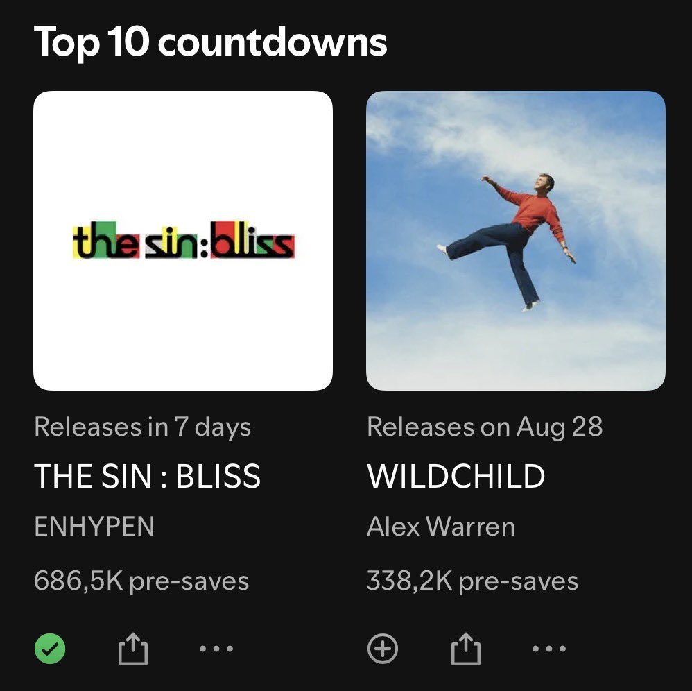 ENJAYVERSE's tweet photo. [🎉] 260814

ENGENEs, we’re officially 6 days away from the release of #ENHYPEN’s upcoming mini album, ‘THE SIN : BLISS’! 🔥

Let’s make sure we’re ready to welcome the new era by pre-saving the album on your preferred music platform. Every pre-save counts and helps us build momentum ahead of release!
🖇 https://t.co/Ax4FJUxbD3 

📌 Pre-save ‘THE SIN : BLISS’ on Spotify and get ready for its release!
🖇 https://t.co/qUIUyF9tK4

After pre-saving, use the tags below and post that you have pre-saved the album to encourage more ENGENEs to join in and help spread the word.

Let’s show ENHYPEN our support and make these final 6 days count!

PRE SAVE THE SIN : BLISS
#PRESAVE_THE_SIN_BLISS #THE_SIN_BLISS
@ENHYPEN @ENHYPEN_members