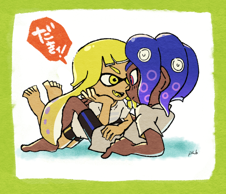 phoebe_nemo's tweet photo. こりゃあヒロニカで描きてぇ～～～～！！

となりました！！🐙🦑
トレス元に感謝！ https://t.co/Gi2nZe7JyA