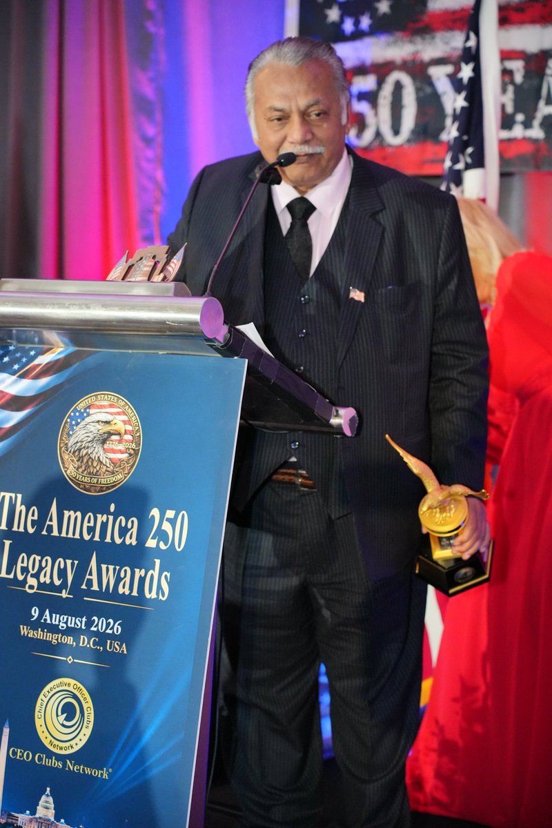 CEOClubsNetwork's tweet photo. We are proud to recognize Prof. Dr. Ashok Kumar Gupta, Chairman of the Reconstructive Surgery Foundation, as a distinguished recipient of the America 250 Legacy Award, honoring his extraordinary contributions to medicine, reconstructive surgery, and humanitarian service. https://t.co/wsEJWZmOB7