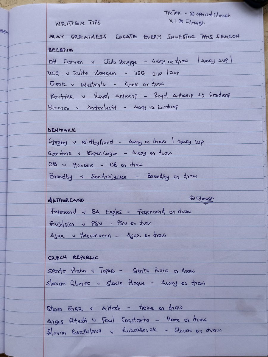 LilMoGh's tweet photo. Written tips for the weekend🙏🏼✅🔥

A new season Begins today
May Our Journey be nothing but success 🙏🏼

I manifest a life changing season
Whether with me, another  tipster or doing your own thing
May Greatness Locate us all🙏🏼✅

May it be the year which we all actually smile through betting 🙏🏼