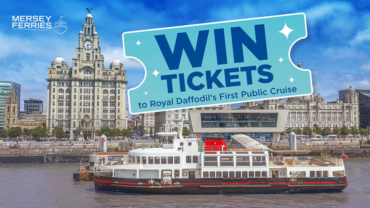 MerseyFerries's tweet photo. COMPETITION TIME! ⛴️

We’re giving 68 people the chance to experience a very special cruise aboard the newest member of our crew – Royal Daffodil. 🌼

Winners will receive four tickets each so you can bring your family and friends along. 🎟️ 

Enter at https://t.co/q9Z4f93cZ6 for your chance to be part of this exciting cruise on Saturday 26 September. 🤞

#FerryCrossTheMersey