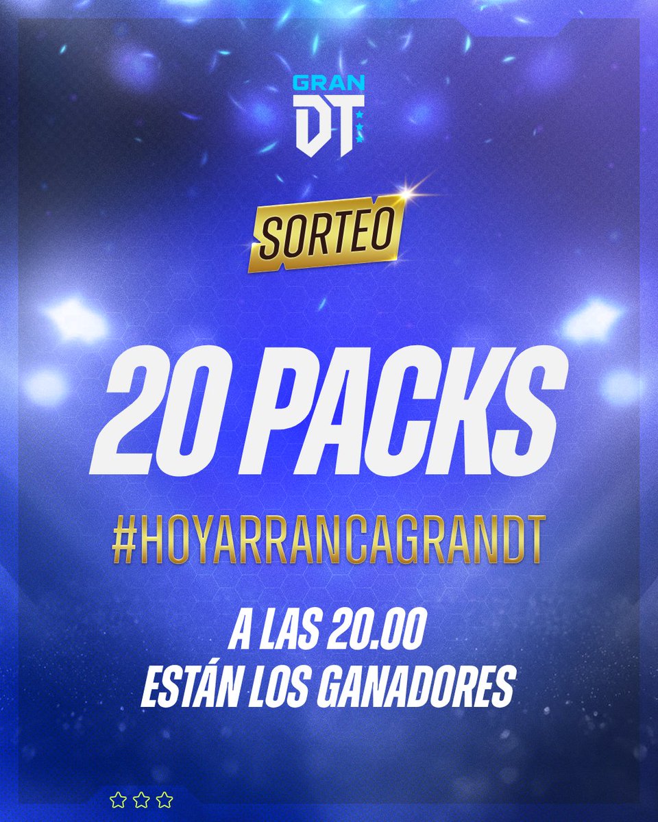 GranDToficial's tweet photo. 🚨🎁 ¡¡𝗔𝗛𝗢𝗥𝗔: 𝗦𝗢𝗥𝗧𝗘𝗢 𝗗𝗘 𝟮𝟬 𝗣𝗔𝗖𝗞𝗦 𝗣𝗥𝗘𝗠𝗜𝗨𝗠!! 🔥

Mirá si los ÍBAMOS A DEJAR TIRADOS...🤌 #HoyArrancaGranDT a las 20.30 y qué mejor manera de celebrarlo que ganando un packcito 😉 🥂

¿Qué hacer para participar? ⚠️

1⃣ Seguir a @GranDToficial 
2⃣ Darle RT a este posteo
3⃣ Comentar #HoyArrancaGranDT

¡Y LISTOOOOO! ✅✅

⏰ A las 20.00 serán anunciados los ganadores. ¡MUCHA SUERTE PARA TODOSSSSSS! 🍀👏💫