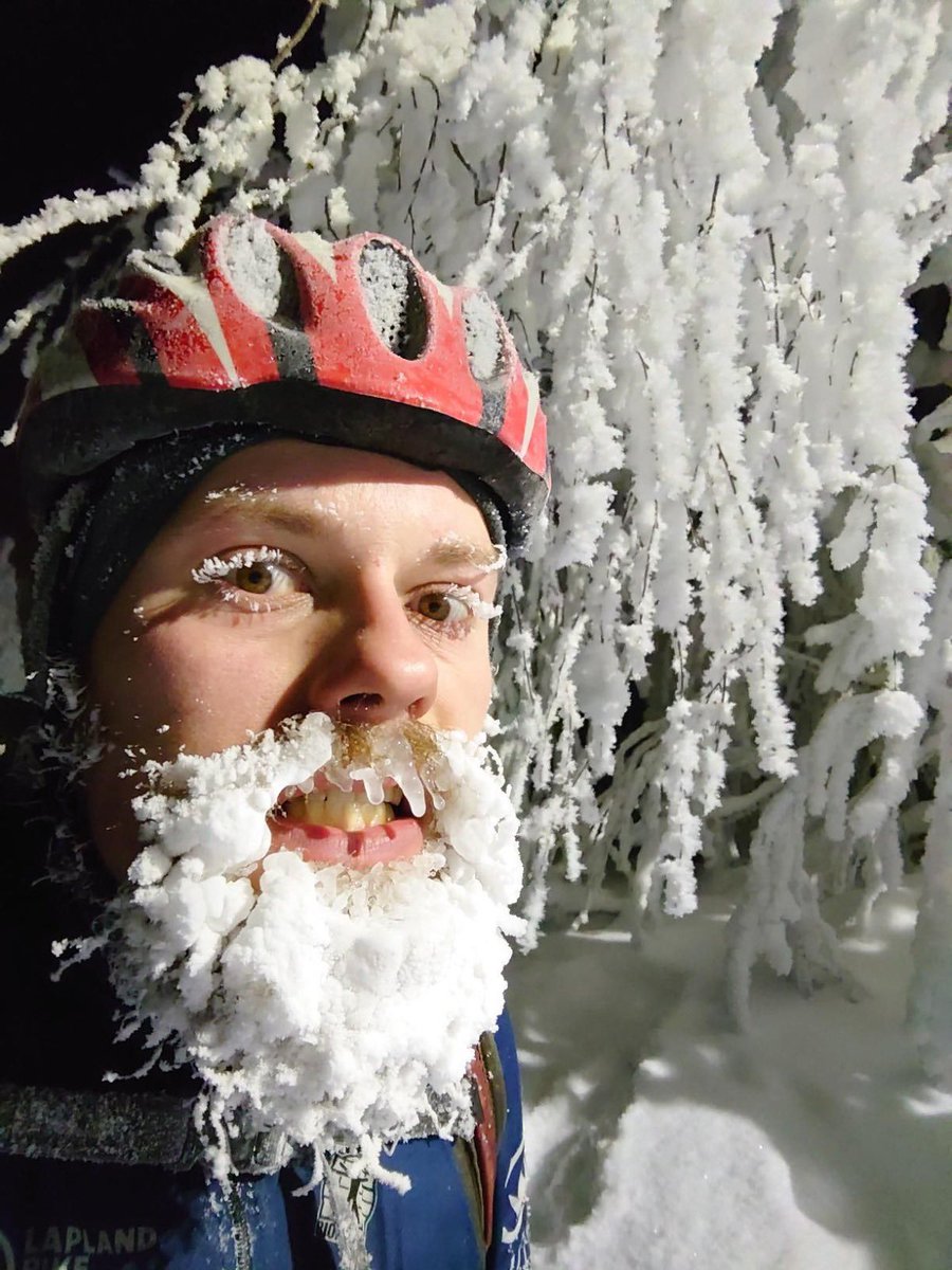 VeloViewer's tweet photo. Need a break from the heatwave?! Dive into this tiling tale of -30°C riding conditions…..🧊🥶

Meet Finnish tiler Pekka : a tile-hunting enthusiast who takes dedication to a sub-arctic extreme riding in -30 temperatures. https://t.co/VQJ97Q15Tc
