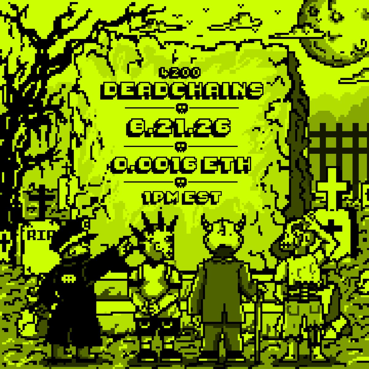 Deadchains's tweet photo. The graveyard is opening it’s gates

After death, is life forever 

It’s time to secure the final tickets into the next life💀 https://t.co/DBEBNj3SRW