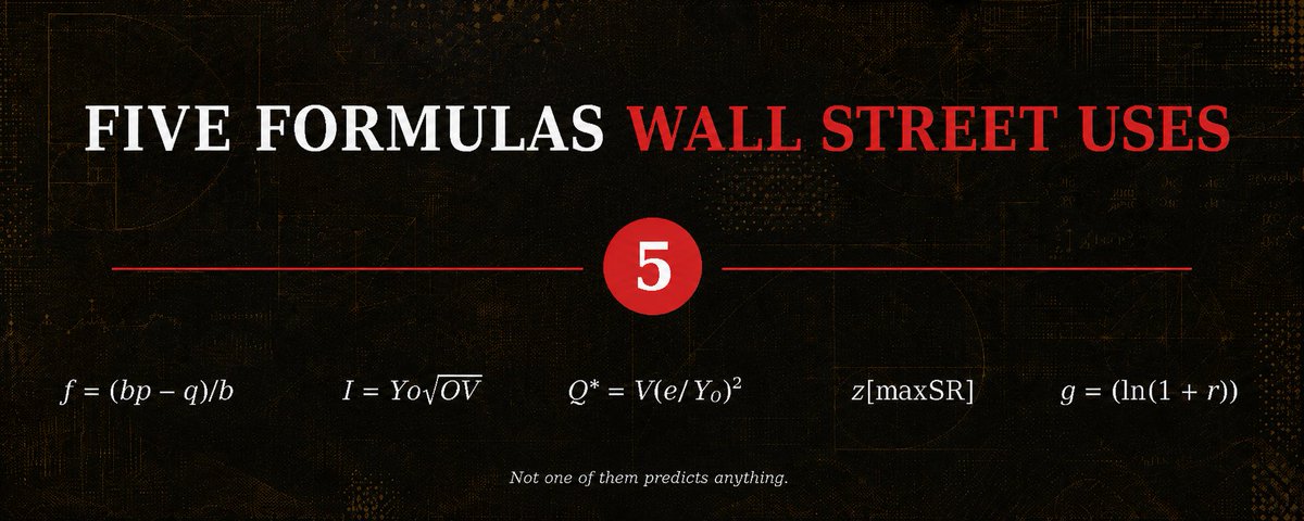 Five Equations Decide Every Dollar Wall Street Makes