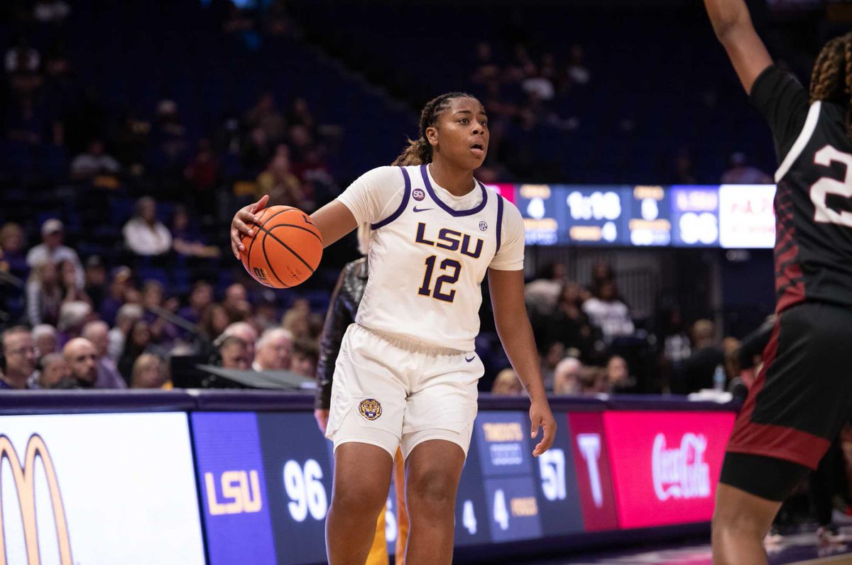 CJFWrites's tweet photo. Here’s Kim Mulkey’s FINAL 2026-2027 #LSU Lady Tigers roster:

GUARDS
* MiLaysia Fulwiley
* Jada Williams
* Laila Reynolds
* Chloe Larry

WINGS
* Mikaylah Williams
* ZaKiyah Johnson
* Lola Lampley

FRONT COURT
* Grace Knox
* Kate Koval
* Meghan Yarnevich
* Noa Morro
* Anna Minaeva https://t.co/OIvTijf539