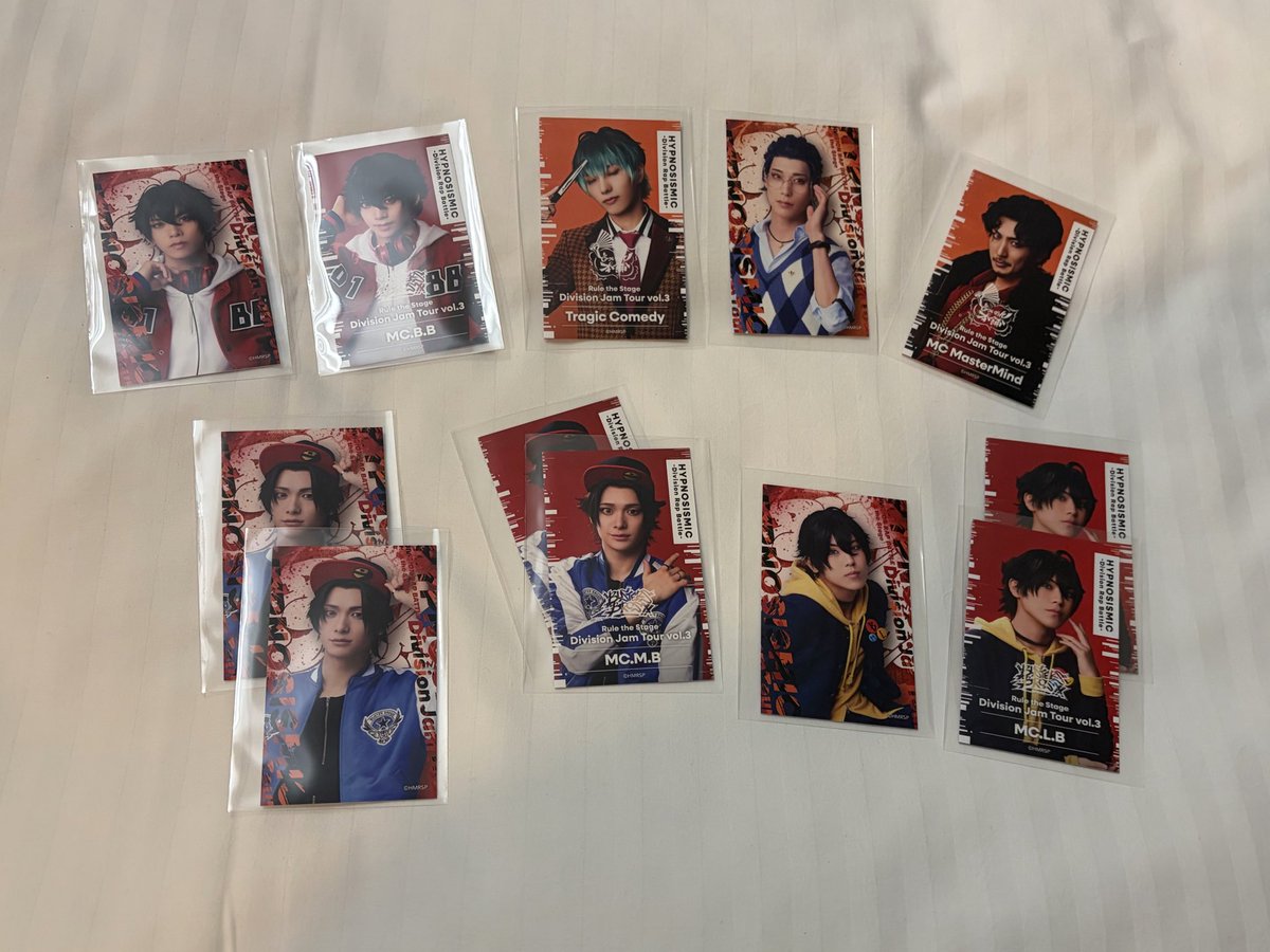 kuromitsu45's tweet photo. 【交換/譲渡】ヒプステ Division Jam Tour vol.3 ジャムツアー3 トレーディングカード トレカ

【譲】画像
【求】谷ケ崎(枠あり>枠なし)  燐童(枠あり>枠なし) >定価

本日8/15マチネ前後手渡し希望。
一郎、簓は交換のみ。まとめてのお取引優先。
検索からもお気軽にお声掛けください。 https://t.co/Og96YKIOJa
