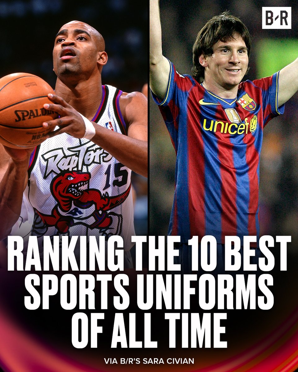 BleacherReport's tweet photo. Which sports uniform is the best? 👀
🔟 Notre Dame Fighting Irish ☘️
7️⃣ Late 90s Raptors Jerseys 🦖
5️⃣ New York Yankees home jerseys ⚾️
3️⃣ Detroit Red Wings Jerseys 🪽

Full List in comments ⬇️ https://t.co/rQf3ZtVdcr