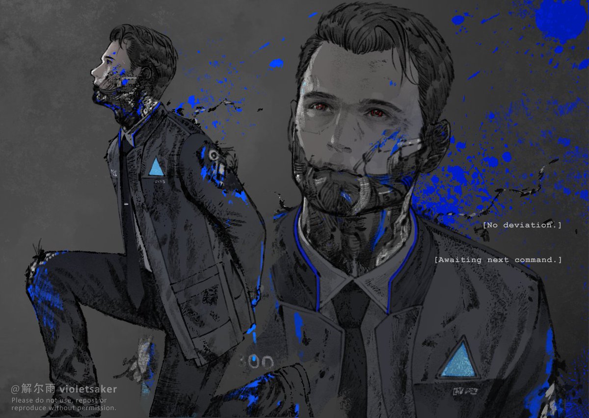 violetsaker's tweet photo. minus 12th Birthday Connor #DetroitBecomeHuman https://t.co/AEPyOUpCbc