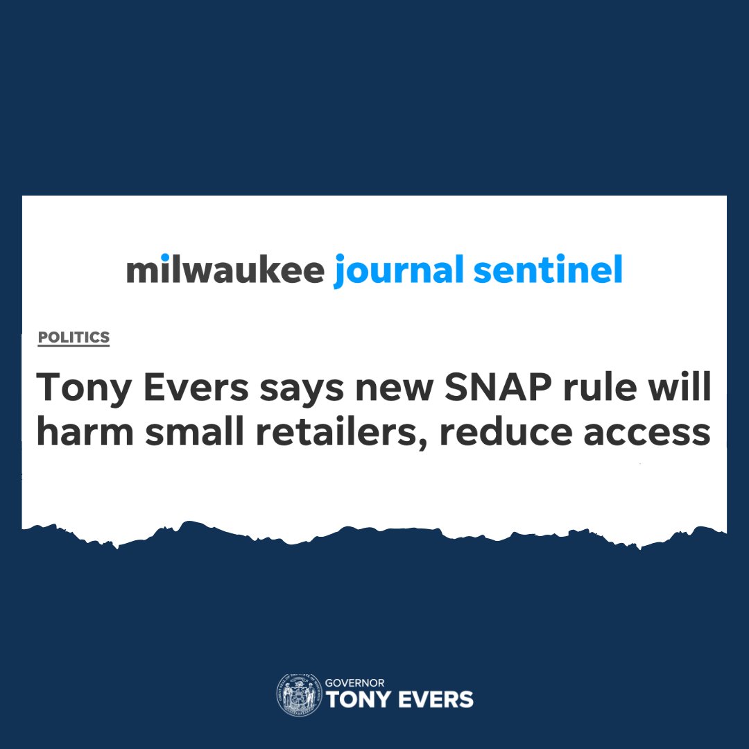 GovEvers's tweet photo. ICYMI: As costs on groceries go up and families struggle to make ends meet, the Trump Administration is determined to make it harder for kids, families, and seniors to access basic necessities they need by putting new burdens on small retailers.

It's unbelievable. https://t.co/pQOvKSJFeG