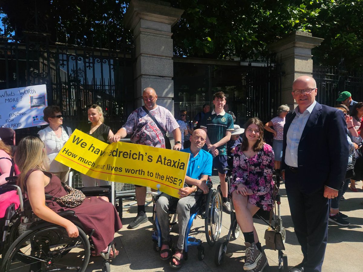 Toibin1's tweet photo. The Friedreich’s Ataxia decision needs to be revisited. 

These people are desperately seeking funding for life saving medication. 

The government are wasting hundreds of millions of euro and yet they can't find the money for these Irish citizens. https://t.co/V7zrSQwXKz