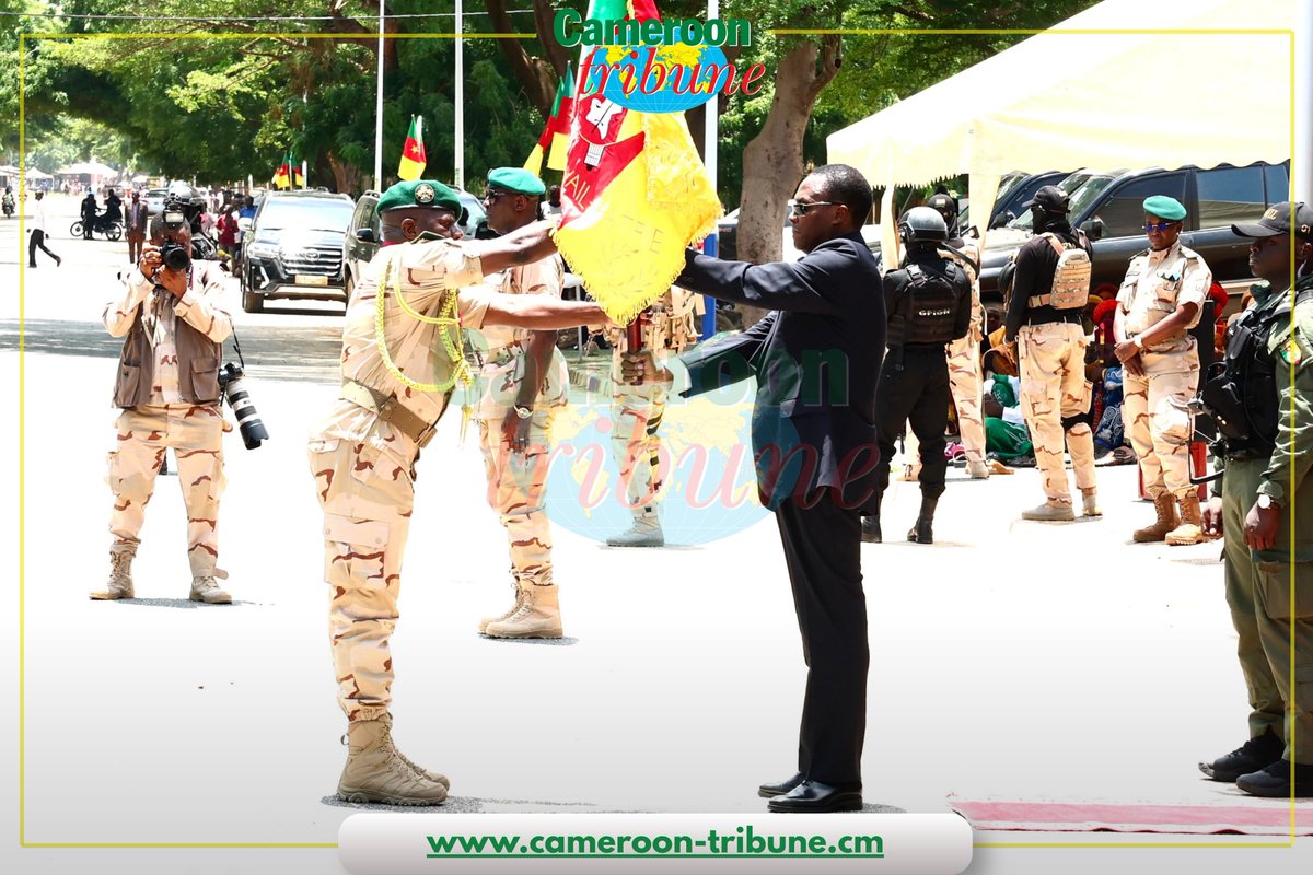 CamerounTribune's tweet photo. Le général de Brigade Joseph Nouma a officiellement pris les commandes de la 4ᵉ Région militaire interarmées ce jour à Maroua. La cérémonie était présidée par le ministre délégué à la Présidence chargé de la Défense, Joseph Beti Assomo.
#RMIA4 #Défense #Maroua #ExtrêmeNord https://t.co/aXqiKMmLom