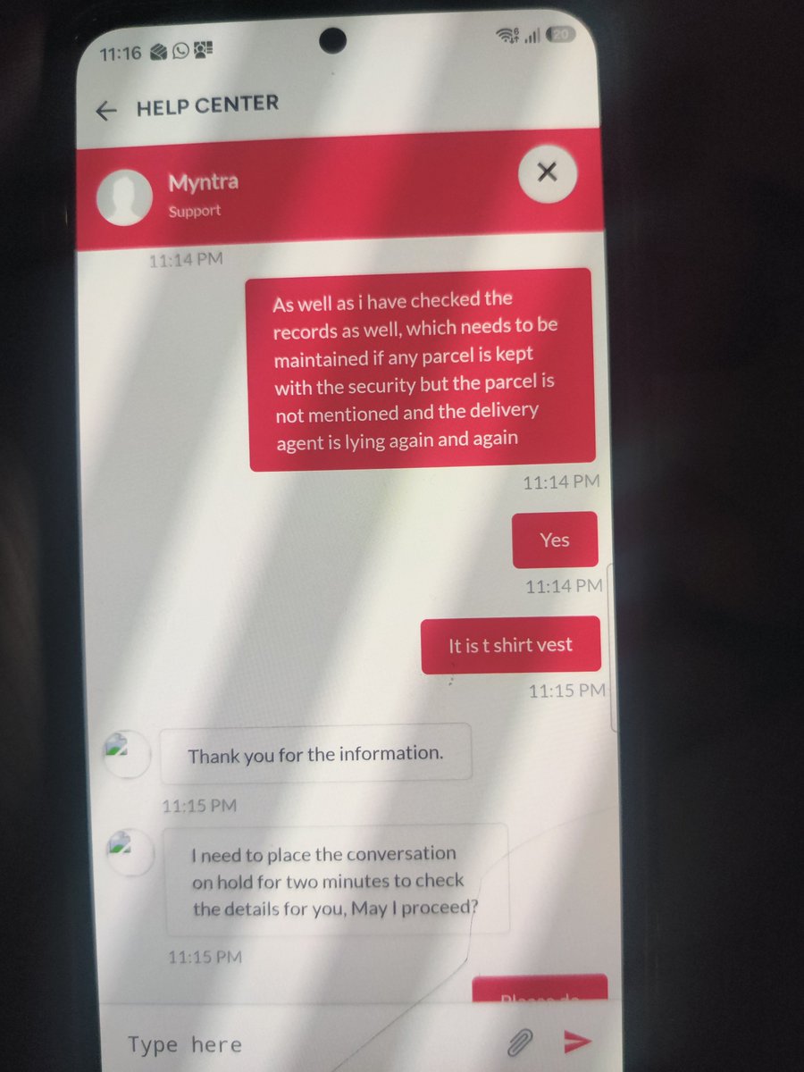 AA077497's tweet photo. @myntra @MyntraSupport 
You guys have the most pathetic support chat, my parcel is stolen by the delivery agent, the parcel was not delivered and yet marked as delivered, i have been running after you guys from past 1 week but my ticket is always getting as marked resolved  (1/3) https://t.co/TGK7IOELLL