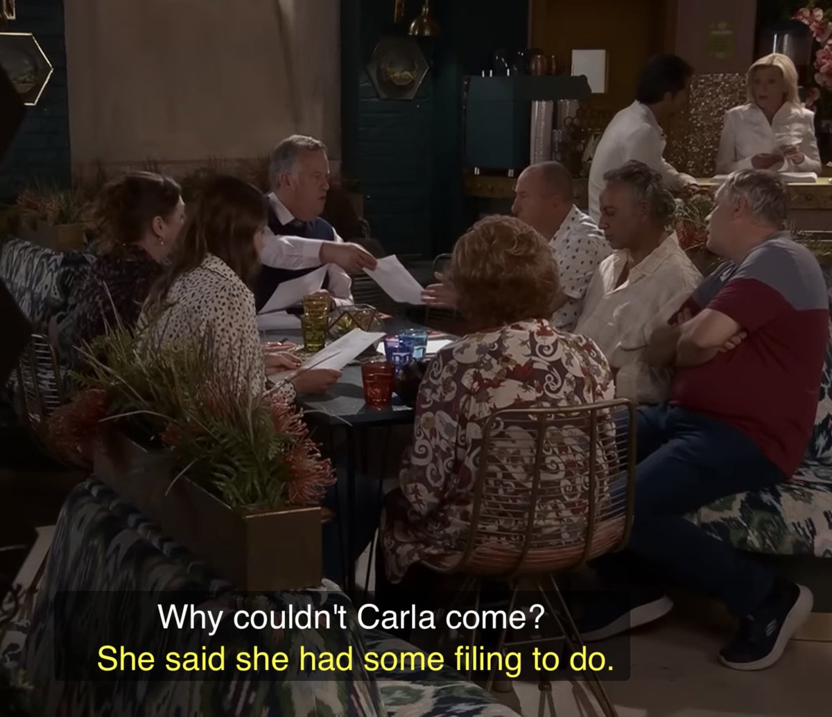alohaimarie's tweet photo. carla crumbs🥰 love how she may not be onscreen but she still gets mentioned🙂‍↕️#queenofthecobbles https://t.co/nIWLgFDDtz