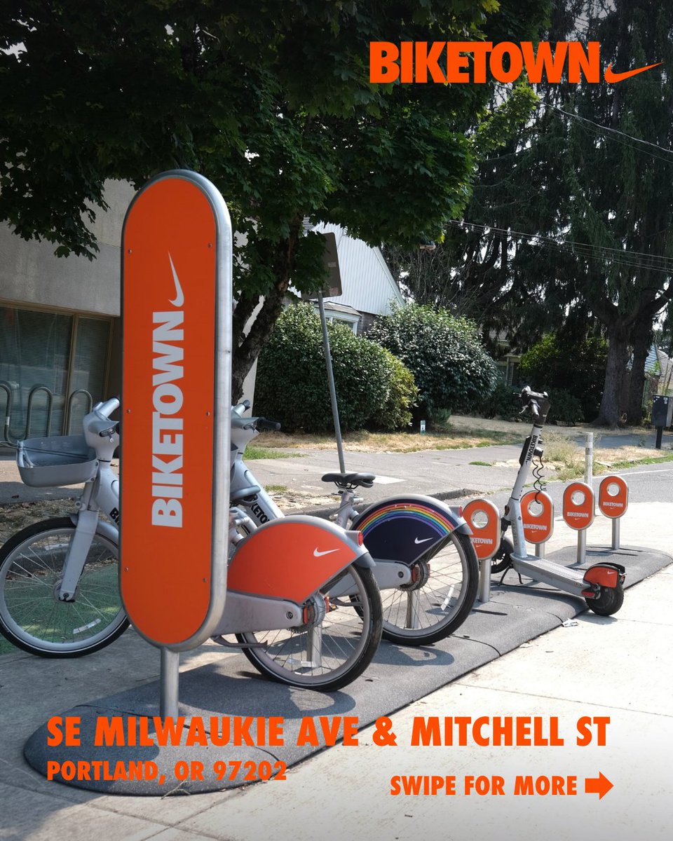 BIKETOWNpdx's tweet photo. 3 new stations have been placed in the Sellwood-Moreland neighborhood along SE Milwaukie Avenue. The perfect starting point to go explore the neighborhood’s shops and restaurants or take a ride down the Springwater Corridor. https://t.co/27SlJpL1HX