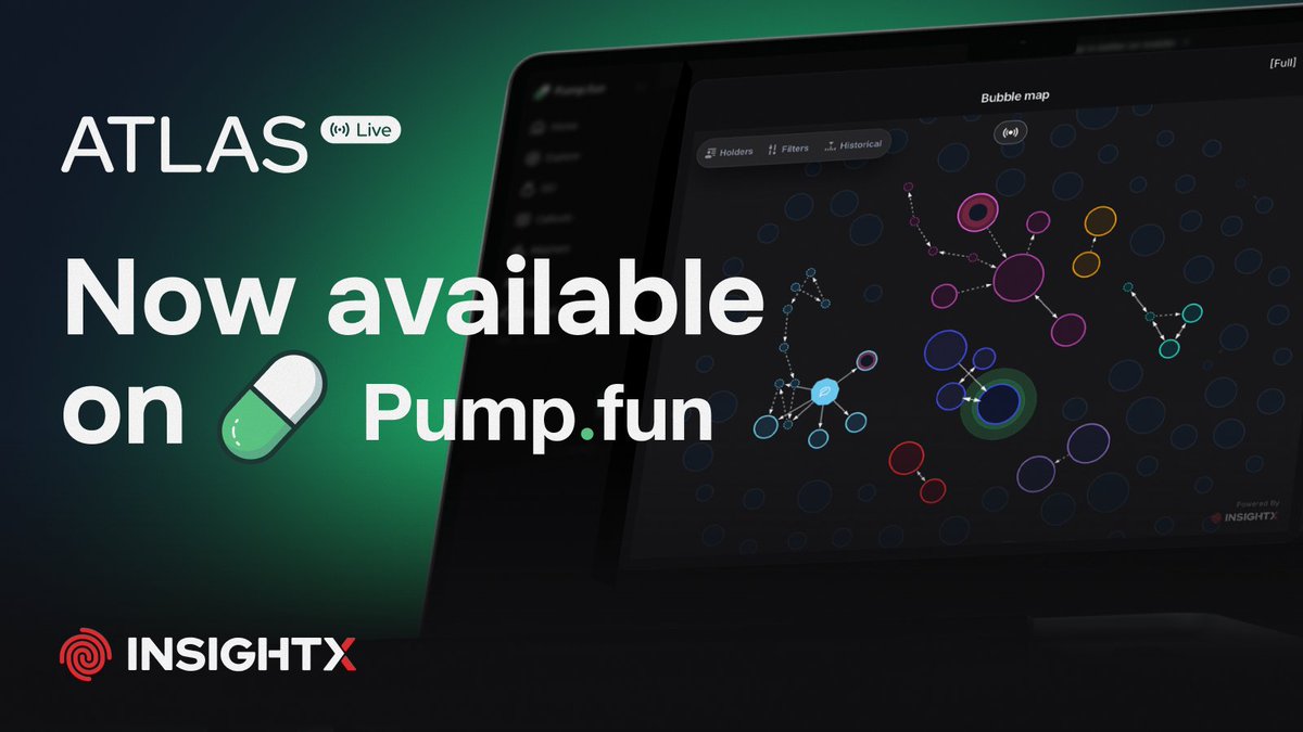 InsightXnetwork's tweet photo. No more delays, no more refresh. ⏰

Discover promising opportunities with live holder data from Atlas Live, now integrated directly on @Pumpfun. https://t.co/zcb4KGJHF1