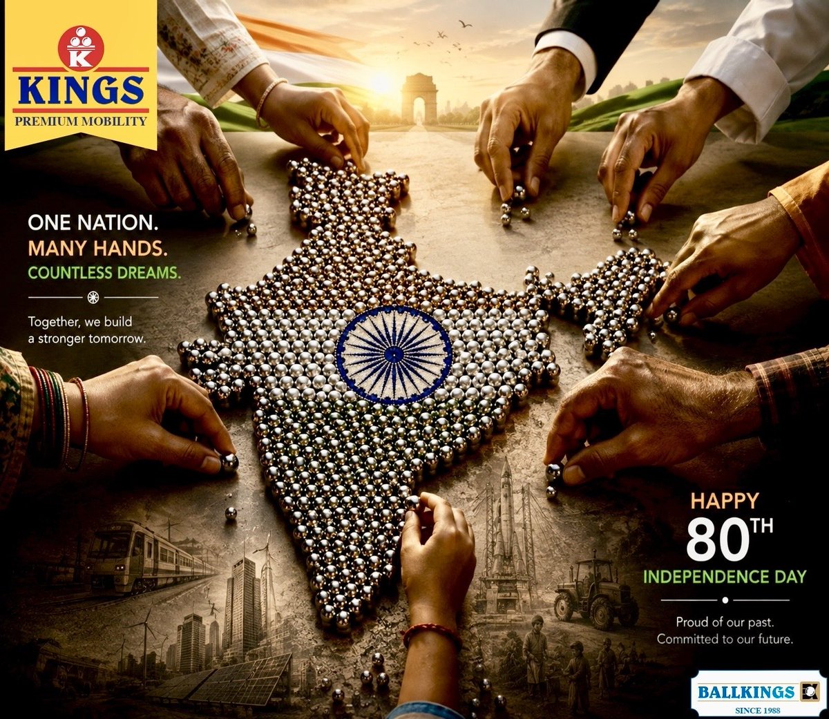 BALLKINGS_India's tweet photo. 🇮🇳 One Nation. Many Hands. Countless Dreams.

India’s strength has never belonged to one person, one profession, or one place. It has been built by millions of hands—each contributing, each carrying the nation forward. https://t.co/zpcwVfOFf2