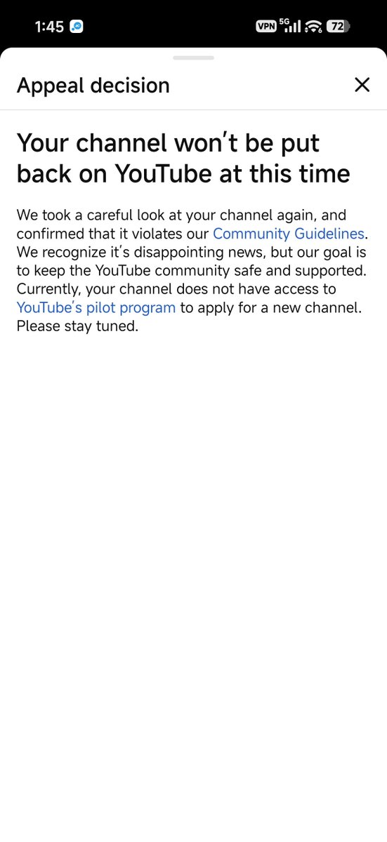 ReetJugani's tweet photo. Hey @TeamYouTube my appele was regeted i have not done any thing wrong and my account got terminated can you plz give manual review. its mistake of AI and we are suffering plz review again or tell reason 

my channel url : https://t.co/xjcl6lXL0U https://t.co/pKbeC7ObBB