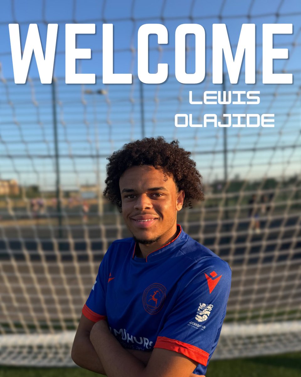 MidhurstFCNews's tweet photo. LEWIS OLAJIDE SIGNS FOR THE STAGS✍️

We are delighted to announce that explosive winger Lewis Olajide joins the Stags on a dual-registration from @EastleighFC for the 2026/27 season! 💙

Welcome, Lewis!🤝

#MidhurstFC https://t.co/WeQppdNhU6