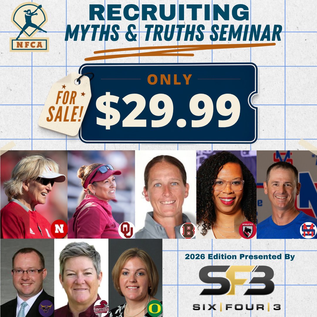 NFCAorg's tweet photo. 🥎👀 The college softball recruiting landscape looks completely different today.

Want to know what’s changed? Get the latest NCAA rules, recruiting insights and insider tips straight from WCWS, Ivy League and NJCAA coaches. 🎙️📚

See what hundreds of coaches experienced LIVE — now available for purchase! 🔥

👉 Buy Now! https://t.co/ZsQSFL71Bw