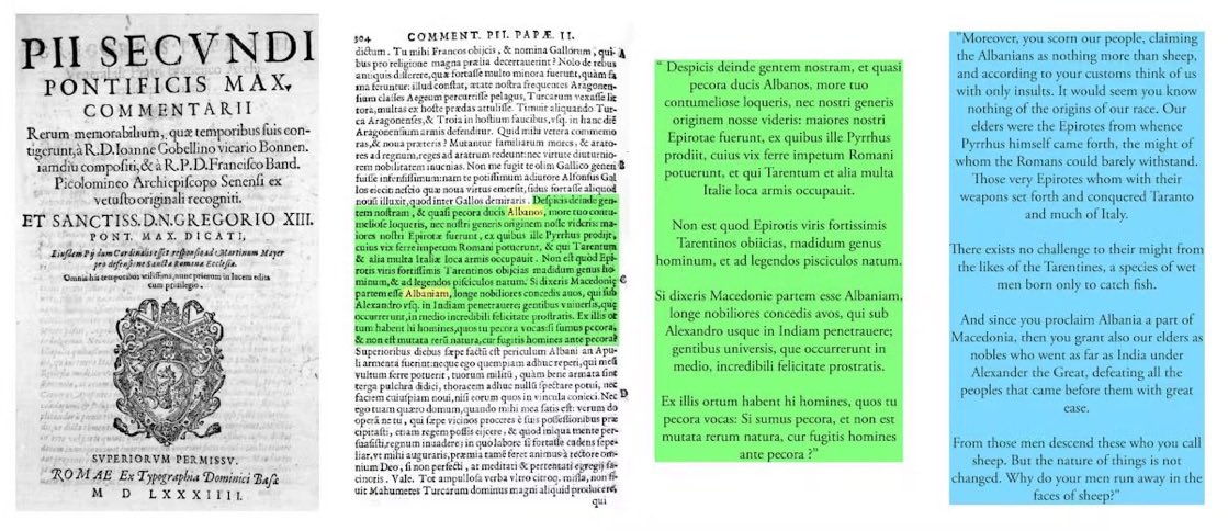 KERCENIM's tweet photo. @IgorJaramaz @grabitqar the same skenderbeg who referred to himself as albanian and his ancestors as albanian? 

the same skenderbeg that burned down serbian villages after brankovic prevented him from helping hunyadi against the ottomans in battle? that skenderbeg? https://t.co/Dfr4DTiaeD