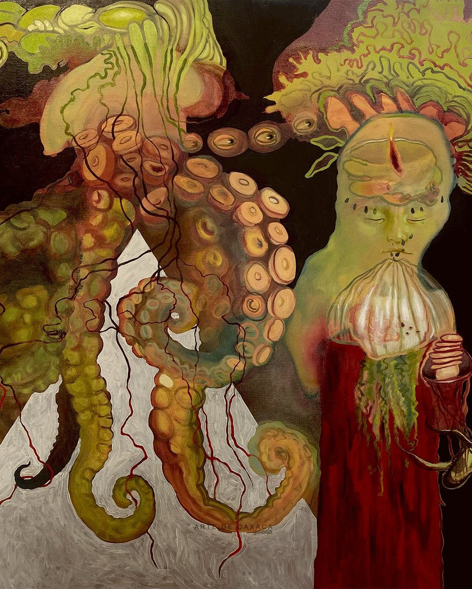 ArtedeOax's tweet photo. 𝗗𝗜𝗦𝗣𝗢𝗡𝗜𝗕𝗟𝗘

La cura del pulpo
Óleo sobre tela
140 × 150 cm
S/A

Solo en la Galería Arte de Oaxaca ~
📍Murguía 105, Centro Histórico, Oaxaca de Juárez.

©️ 2026 Galería Arte de Oaxaca

#Mexico #GaleríaArteDeOaxaca #ArteContemporáneo #Oaxaca #ColeccionismoArtístico #Art https://t.co/eLZ0uNij2M