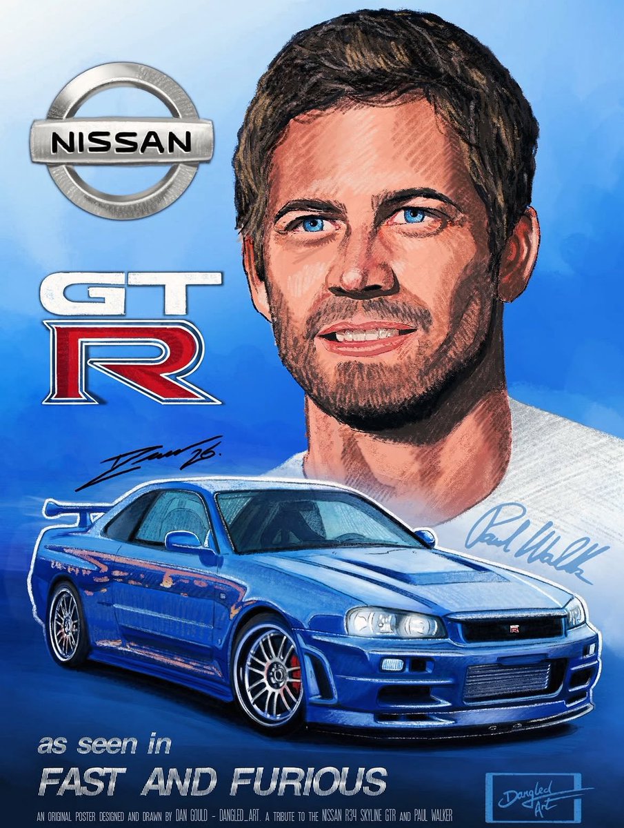 RealPaulWalker's tweet photo. Very cool digital drawing by dangled_art on Instagram! 🚙 #FanArtFriday 

#TeamPW https://t.co/0PIYhtb0Z2