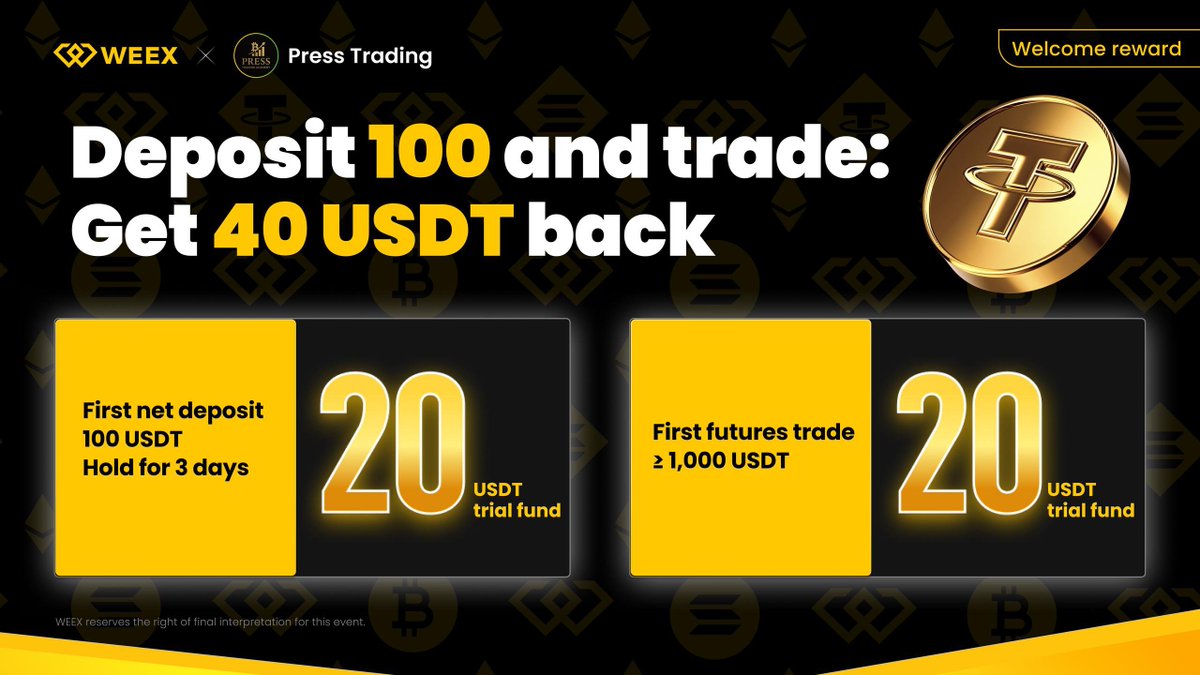 DarrenLim_defi's tweet photo. 🎉 Start Your Crypto Journey with WEEX Today.

New users can unlock up to 40 USDT in rewards just by completing simple onboarding tasks:

https://t.co/GmtBvCLOW7 https://t.co/8JlwWCNlSV