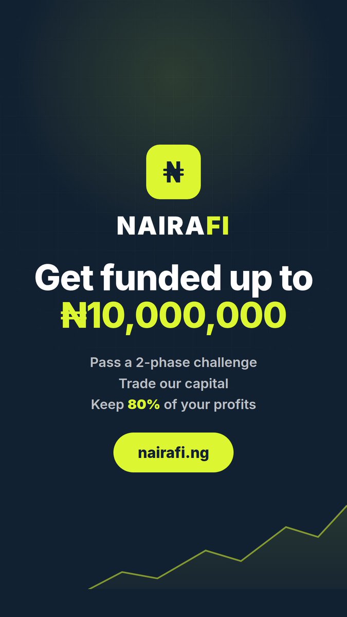 Nairafi_'s tweet photo. 🚀 Ready to prove your trading skills?

Get funded with up to ₦10,000,000 in trading capital with NairaFi.

✅ Pass our 2-Phase Challenge
💰 Trade our capital
📈 Keep 80% of your profits

Your skill. Our capital. Your profits.

🌐 https://t.co/2lvWu9AuNM https://t.co/1u8UpvXDcA