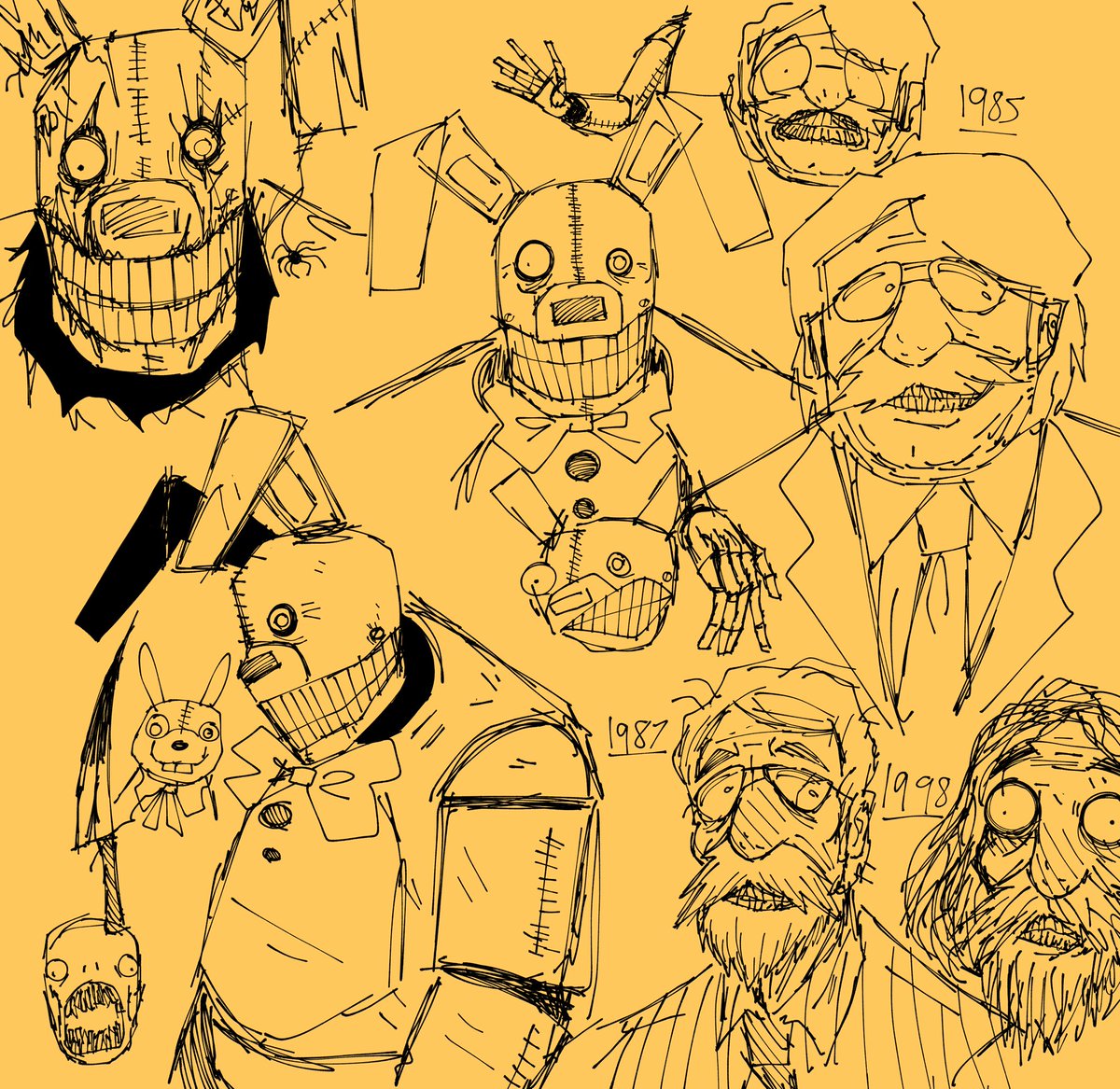 moltenwing_01's tweet photo. Sketches

#FiveNightsAtFreddys #FNAF #FNAF2Movie #FNAFmovie #fnaf #fnaffanart #williamafton #william_afton #springbonnie #springtrap #afton #purpleguy https://t.co/iMOTpbRuTC
