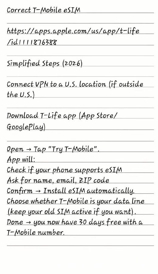 getpaidfirlive's tweet photo. T- Mobile eSIM tut free https://t.co/5lovfYAZ2N