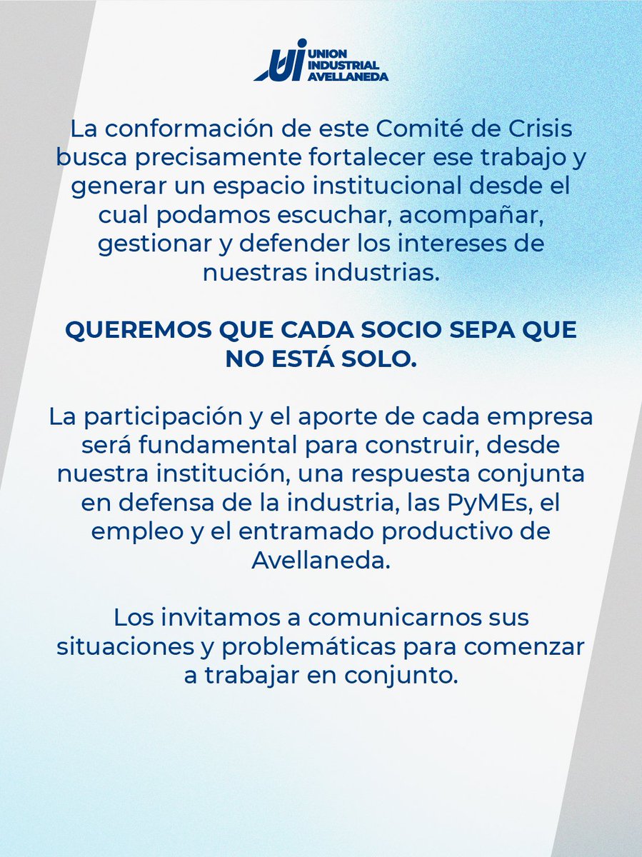 Uiavellaneda's tweet photo. Comunicado institucional. https://t.co/HDLF6uHvCH