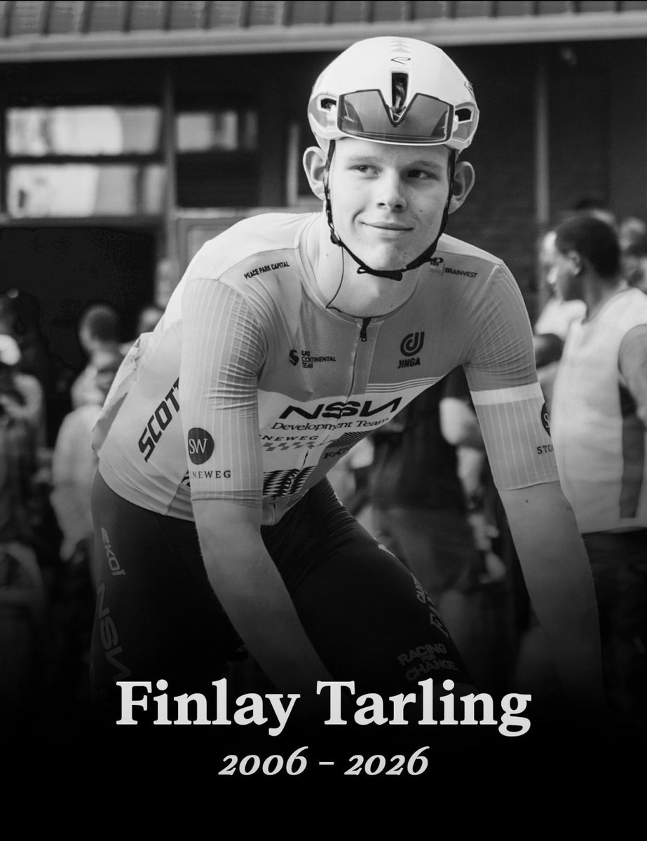 cpacycling's tweet photo. Today is a sad day. 

We share in the grief of Finlay Tarling’s family, his team, his friends, and everyone who knew him. It’s not right for a young life to end this way; we are deeply saddened and are praying for him. 

RIP, young rider, we will remember you forever🌹

#FinlayTarling #WeLoveTheRiders