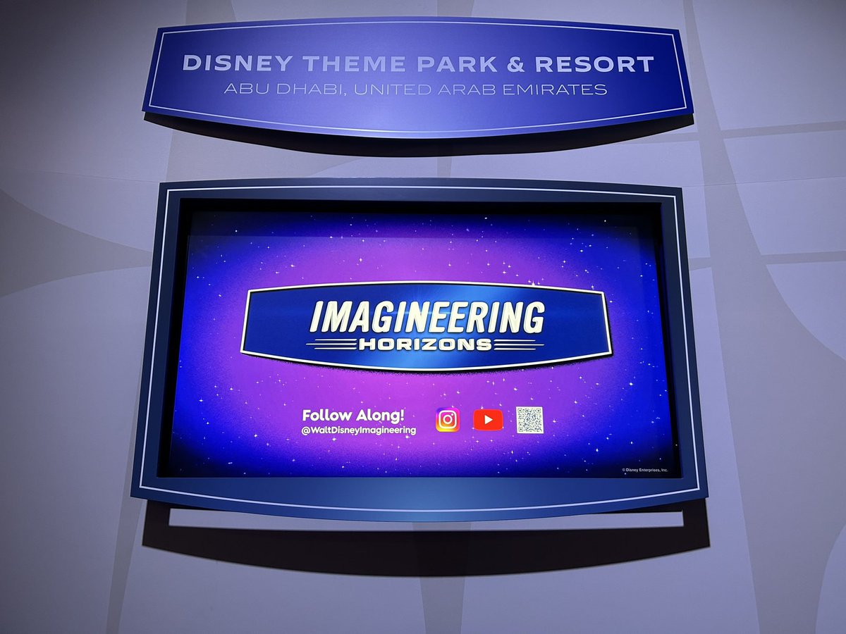 meechtakes's tweet photo. Disney Theme Park &amp; Resort in Abu Dhabi has a TV display within the Imagineering Pavilion.
@BoardwalkTimes https://t.co/LivI3RTQAw