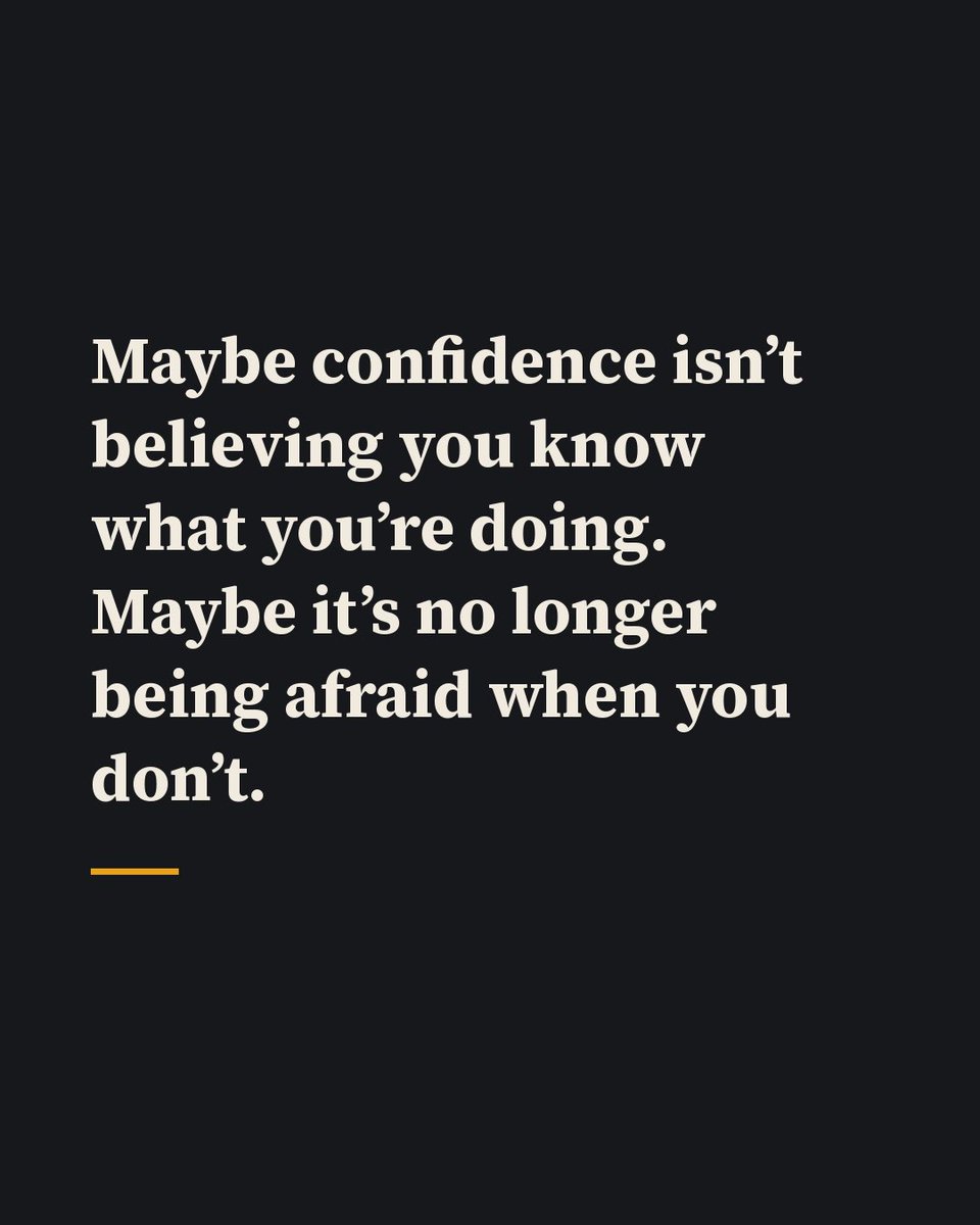 JonSaintShapiro's tweet photo. I used to think confidence was walking into a room knowing I belonged there.

Knowing the answer.
Knowing the plan.
Knowing exactly what came next.

That’s easy confidence.

The harder kind is built when none of that is true. https://t.co/m9SEBqm5f6