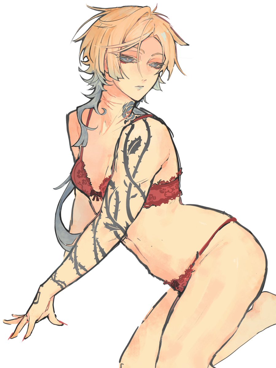 sendouseyeliner's tweet photo. my practice art got sm attention ig we love kaiser in her bra #femlock https://t.co/LVqHrNtR6C